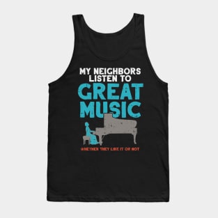 Piano Keyboard Neigbours Music classical Player Tank Top